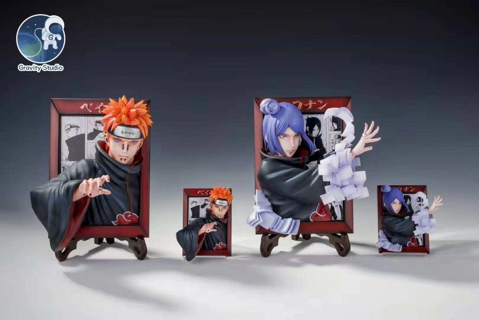 [PRE-ORDER] Naruto GK Figures - Naruto Akatsuki Pain and Konan 3D Photo Frame GK1509